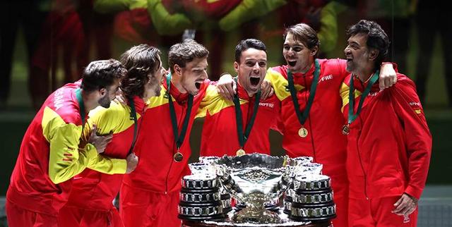 包含年终总决赛险胜戴维斯杯，纳达尔统治全场的词条